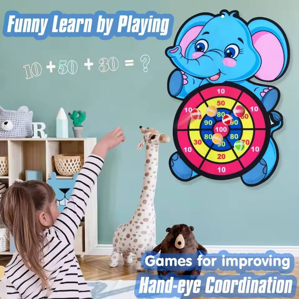 Elephant Sticky Ball Dart Board