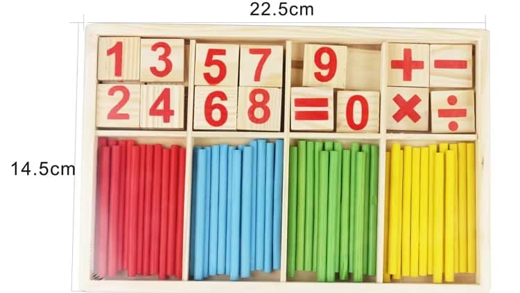 Wooden Math Counting Sticks Set