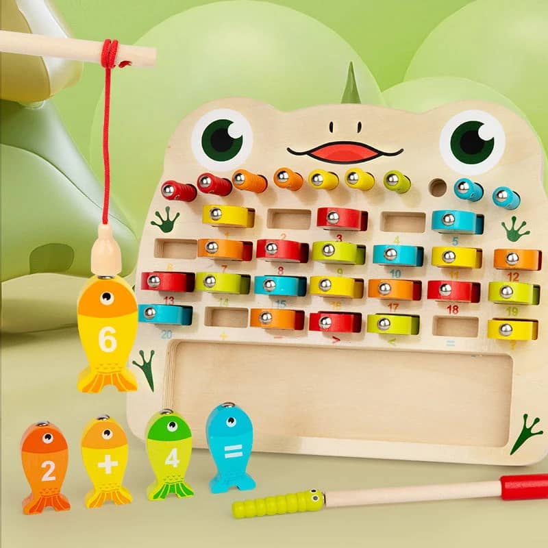 Frog Math Fishing Board (Wooden)