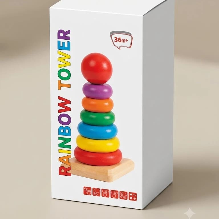 Rainbow Tower box, 36 months and up