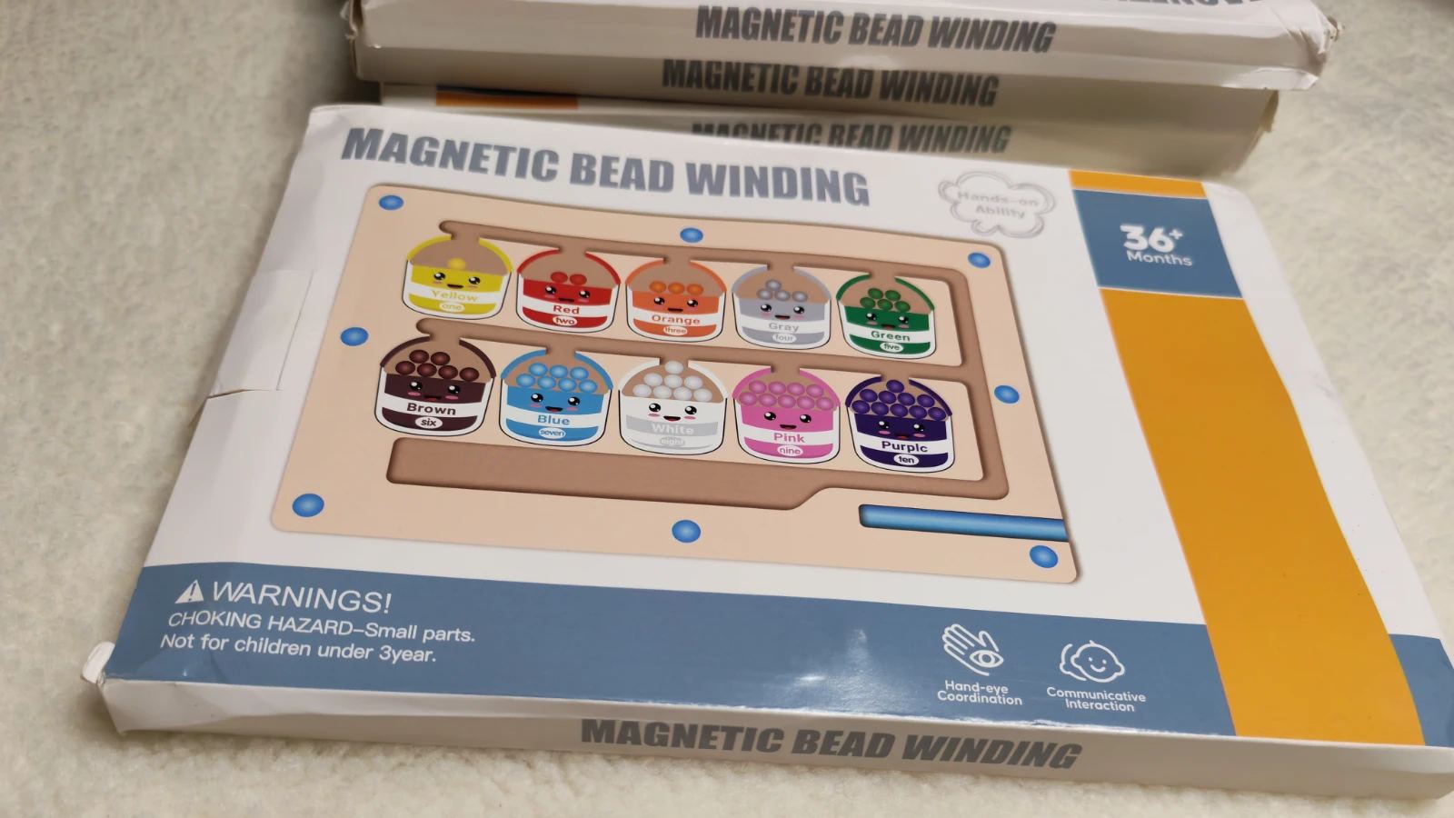 Magnetic Bead Winding Color Sorting Board – Wooden Magnetic Maze Toy