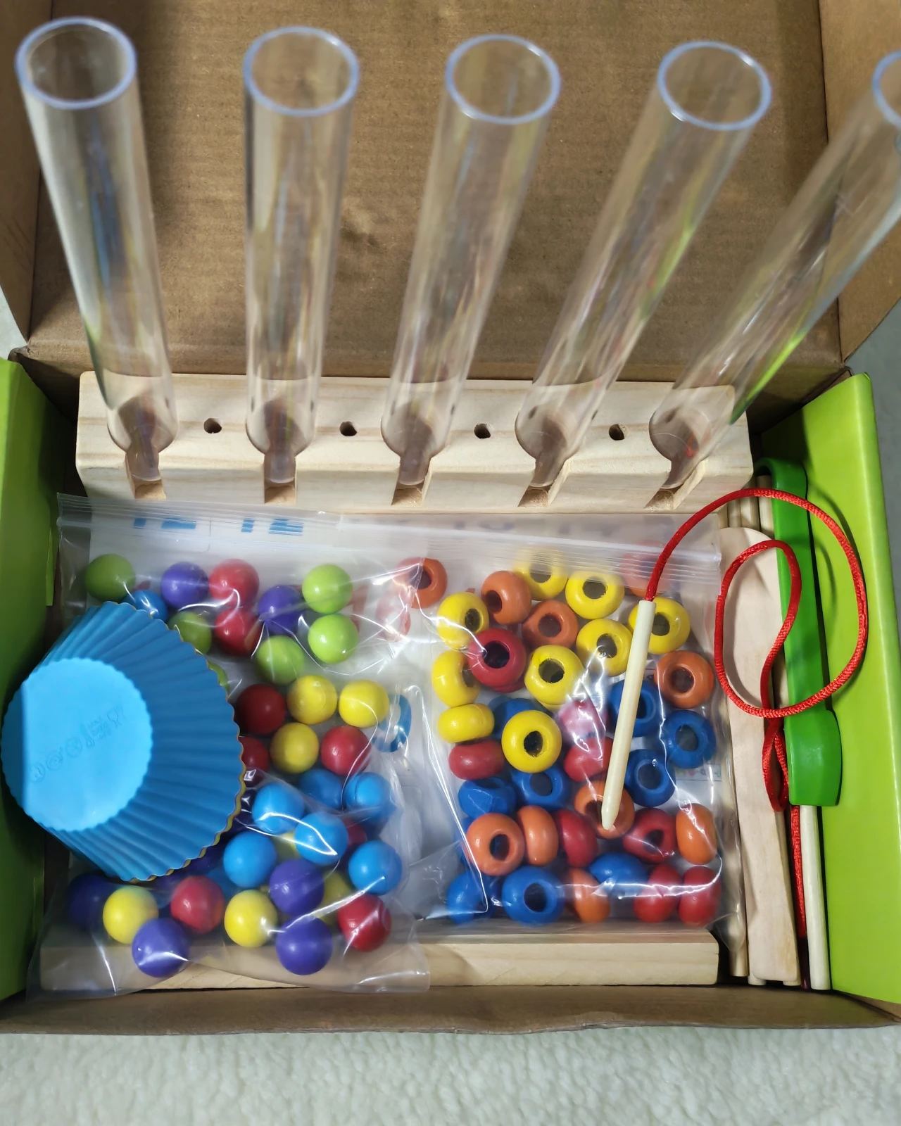 5-in-1 Wooden Counting Beads Set – Montessori Math & Color Sorting Toy
